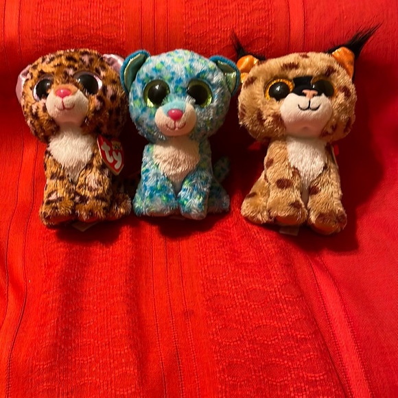 Beanie Boos Bundle:   Patches, Buckwheat and Leona 2 with hang tags (mlb) - Picture 1 of 10